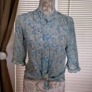 NINE WEST BUTTON DOWN BLOUSE